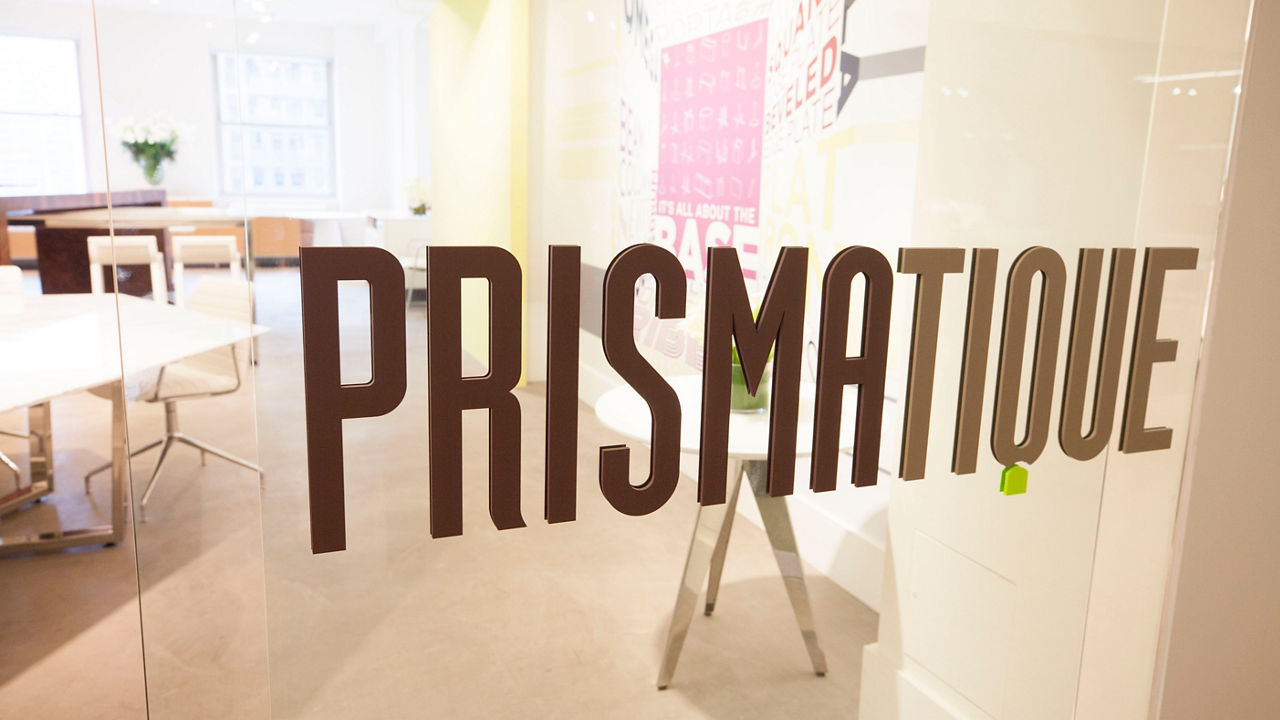 Prismatique's office sign