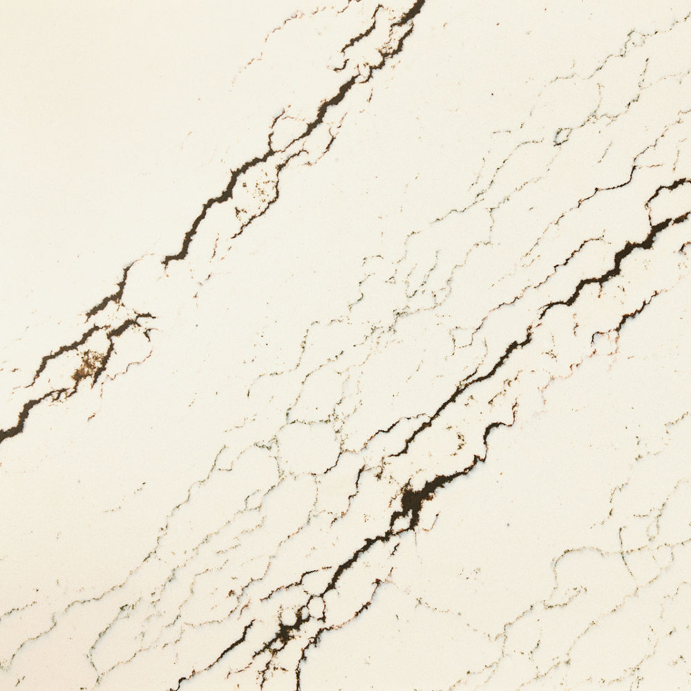 Detailed view of Cambria Notting Hill™ quartz countertop design