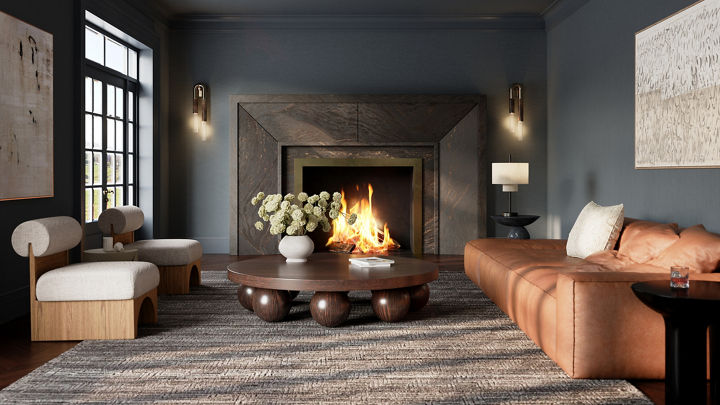 remington brass quartz fireplace