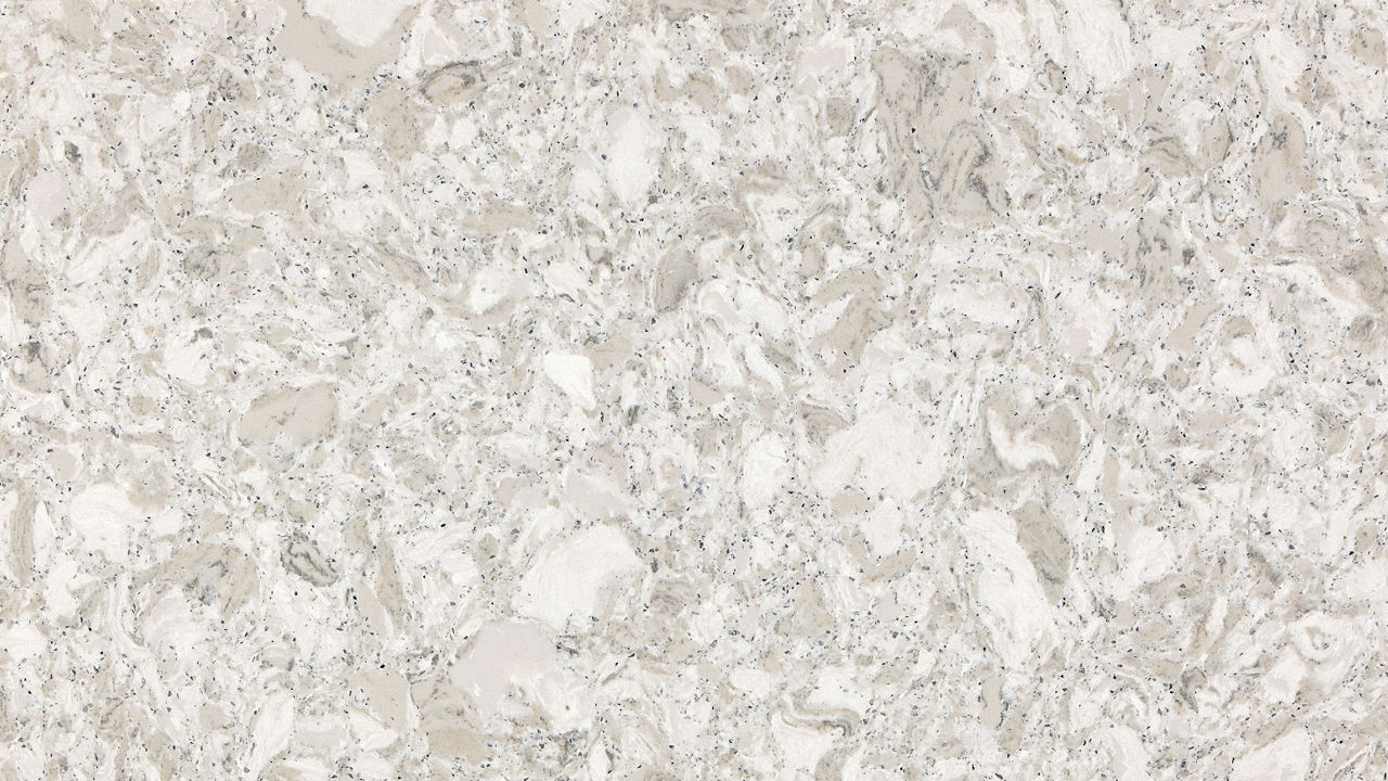 Detailed view of Cambria Sandgate™ quartz countertop design