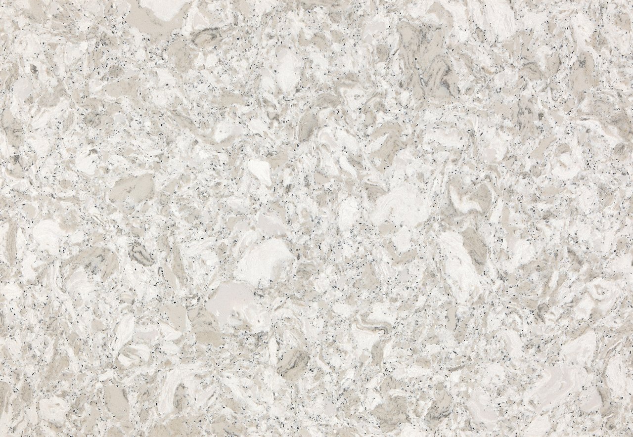 Detailed view of Cambria Sandgate™ quartz countertop design