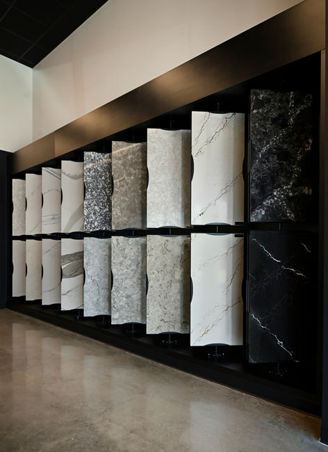 Quartz sample wall in Kansas City SDC