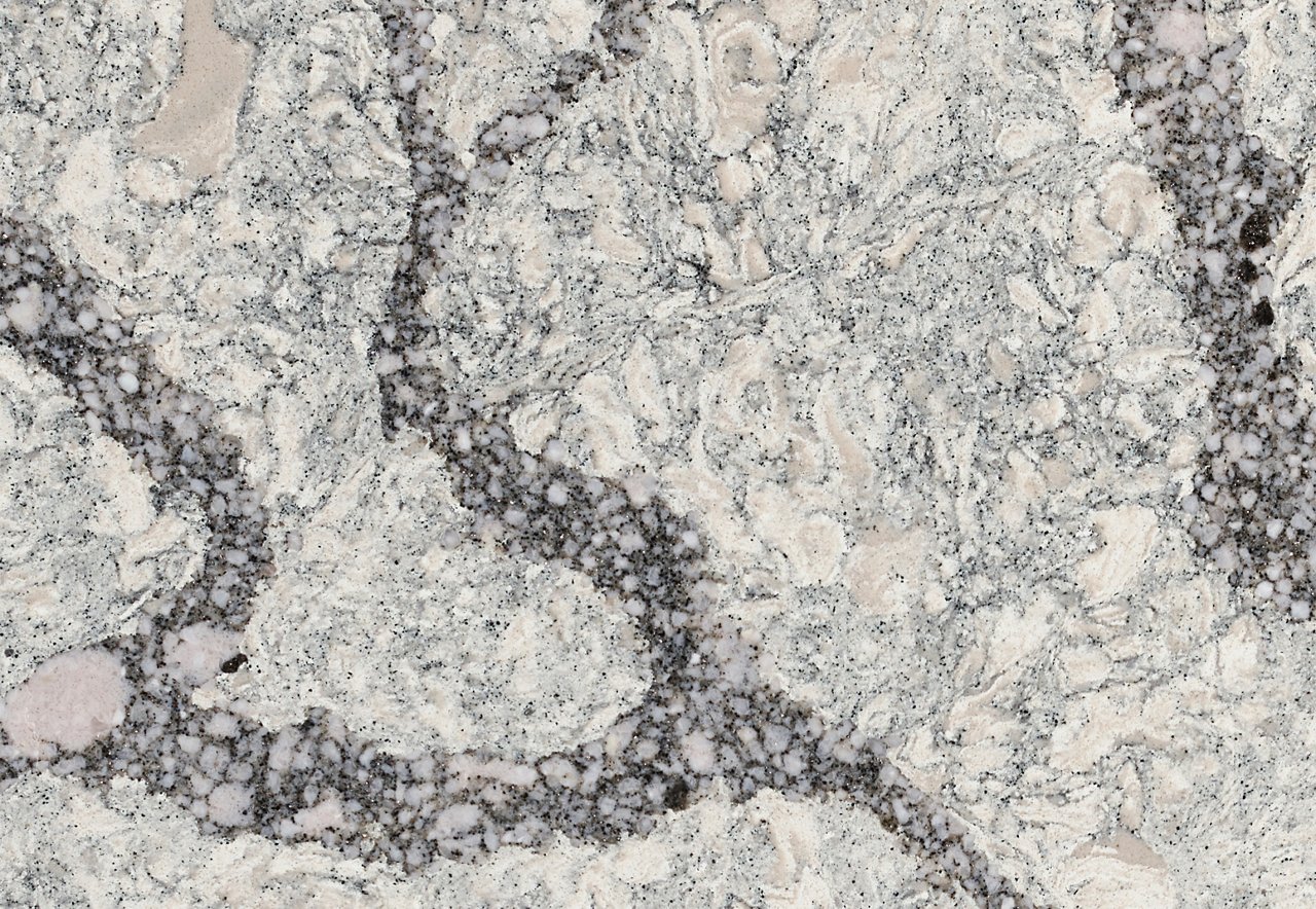 Detailed view of Cambria Seagrove quartz countertop
