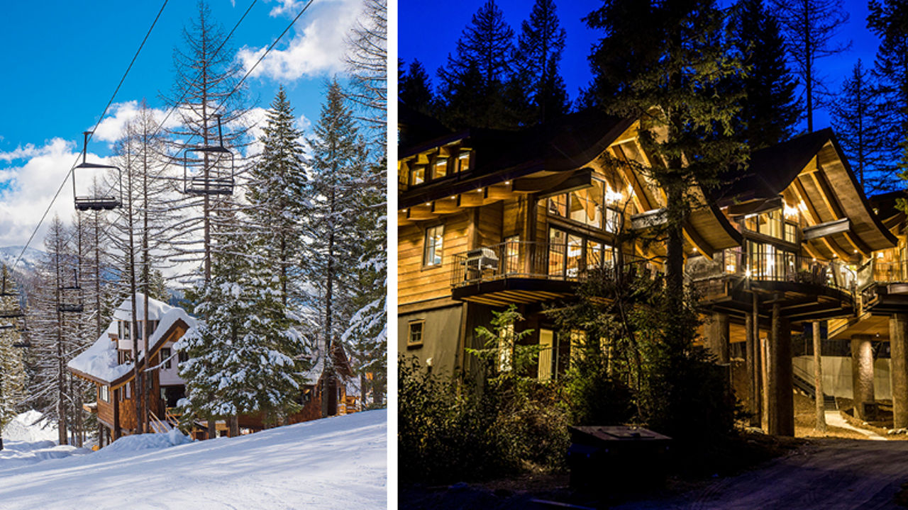 The exterior of the Snow Bear Chalets