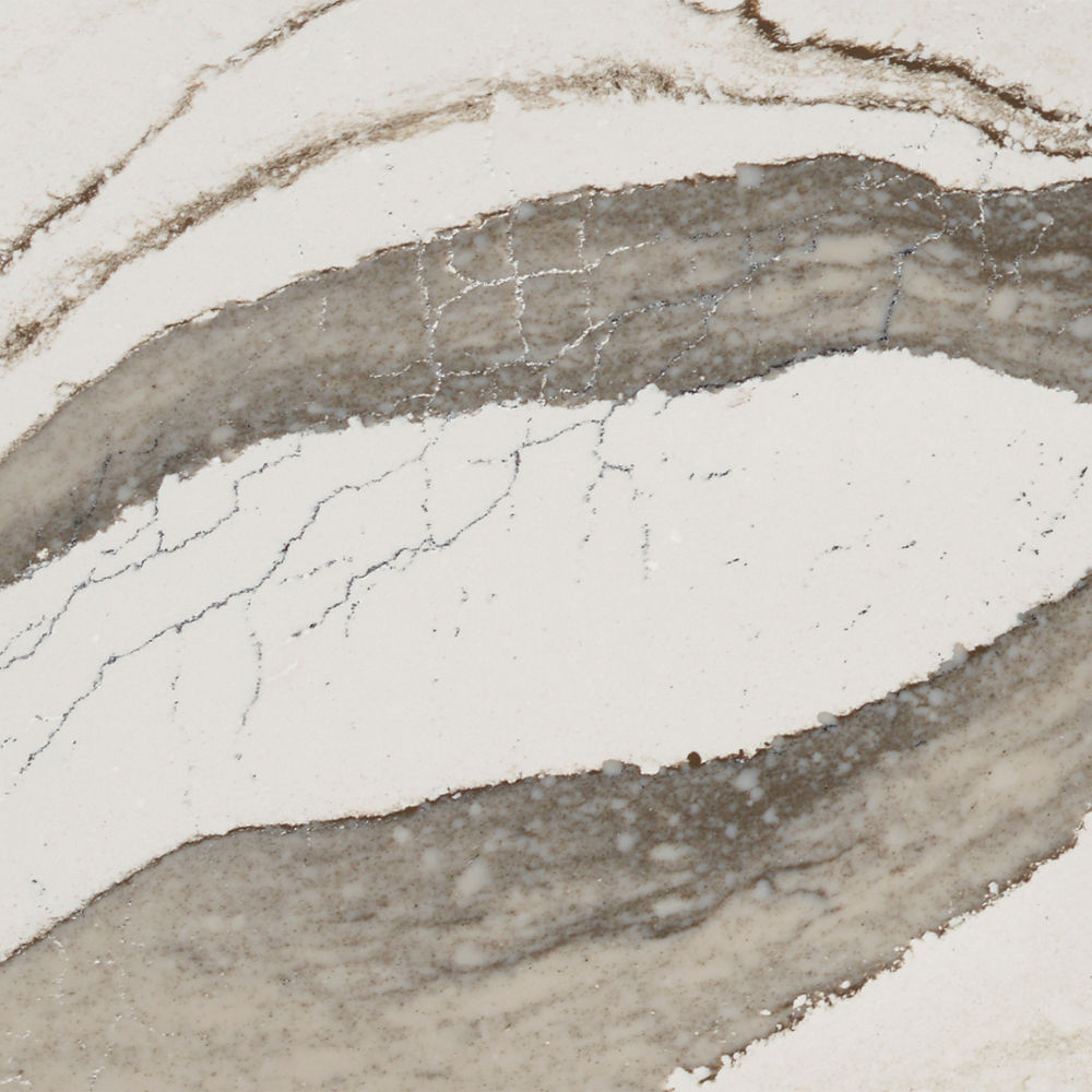 Detailed view of Cambria Skara Brae™ quartz countertop design