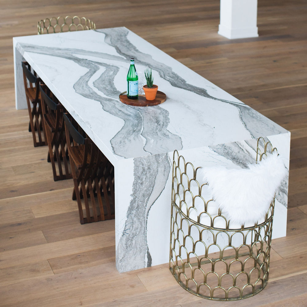 A Cambria Skara Brae Matte table in a workspace.
