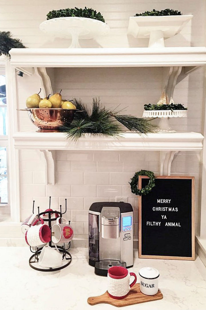 Kitchen Countertop Coffee Station Ideas (for Festive Holiday