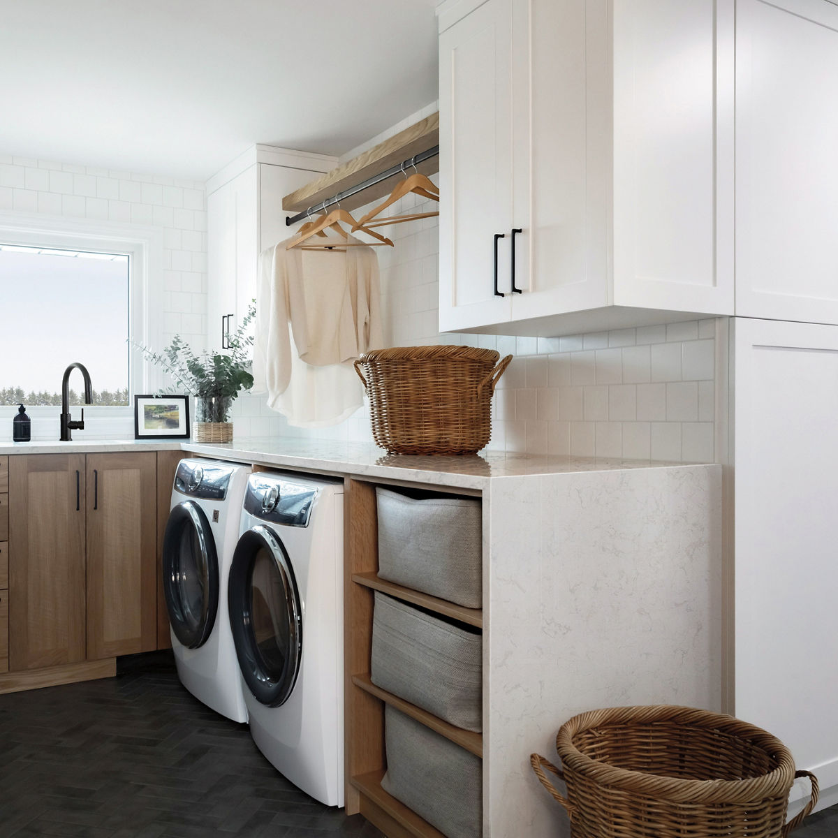 A laundry room with Torquay countertop