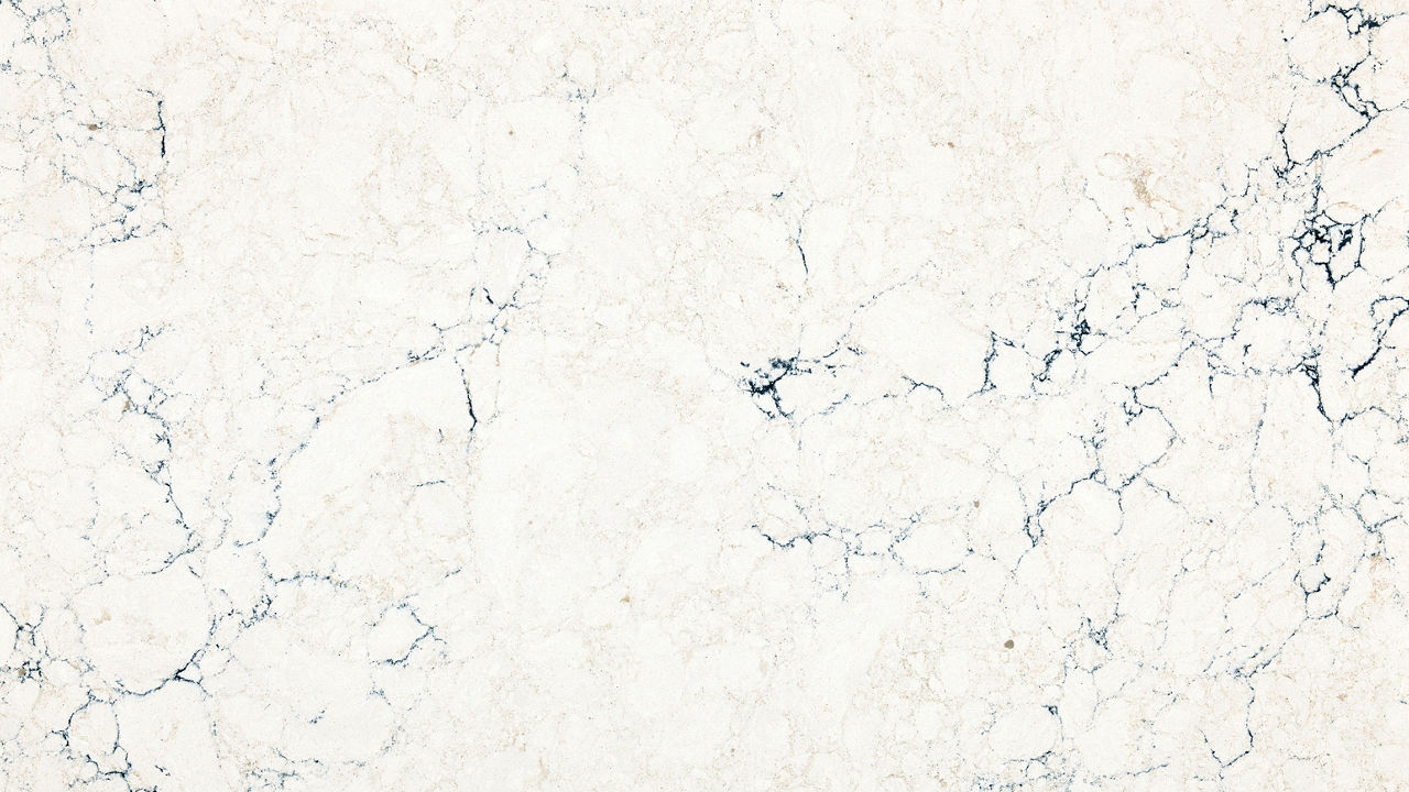 Detailed view of Cambria Travella™ quartz countertop design