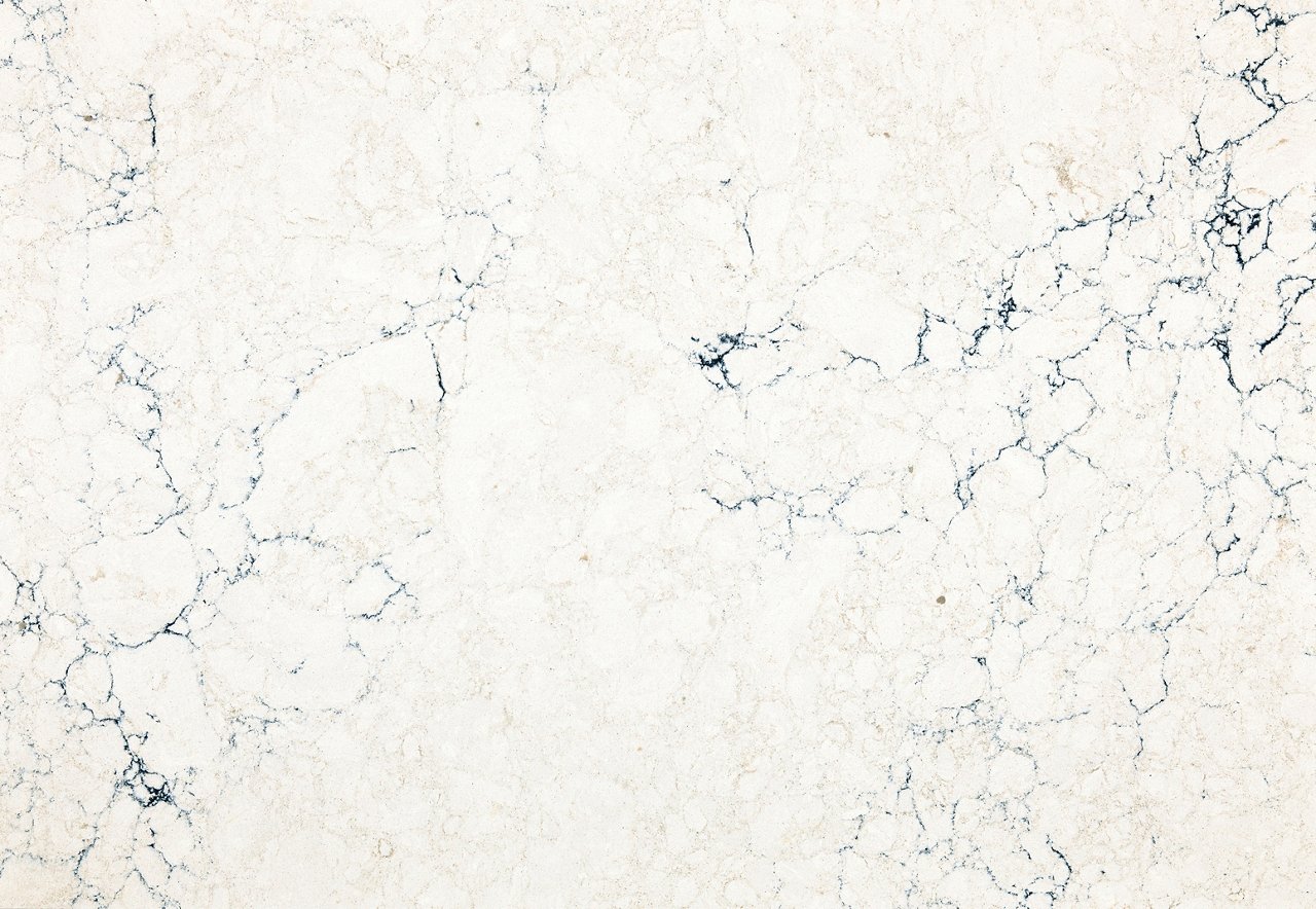 Detailed view of Cambria Travella™ quartz countertop design