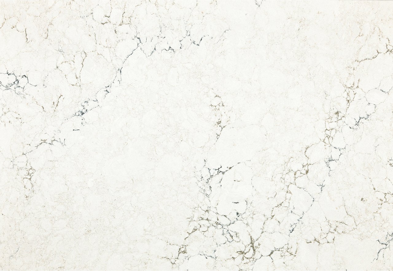 Detailed view of Cambria Whitendale™ quartz countertop design