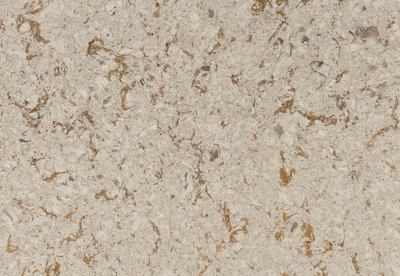 Detailed view of Cambria Windermere quartz countertop